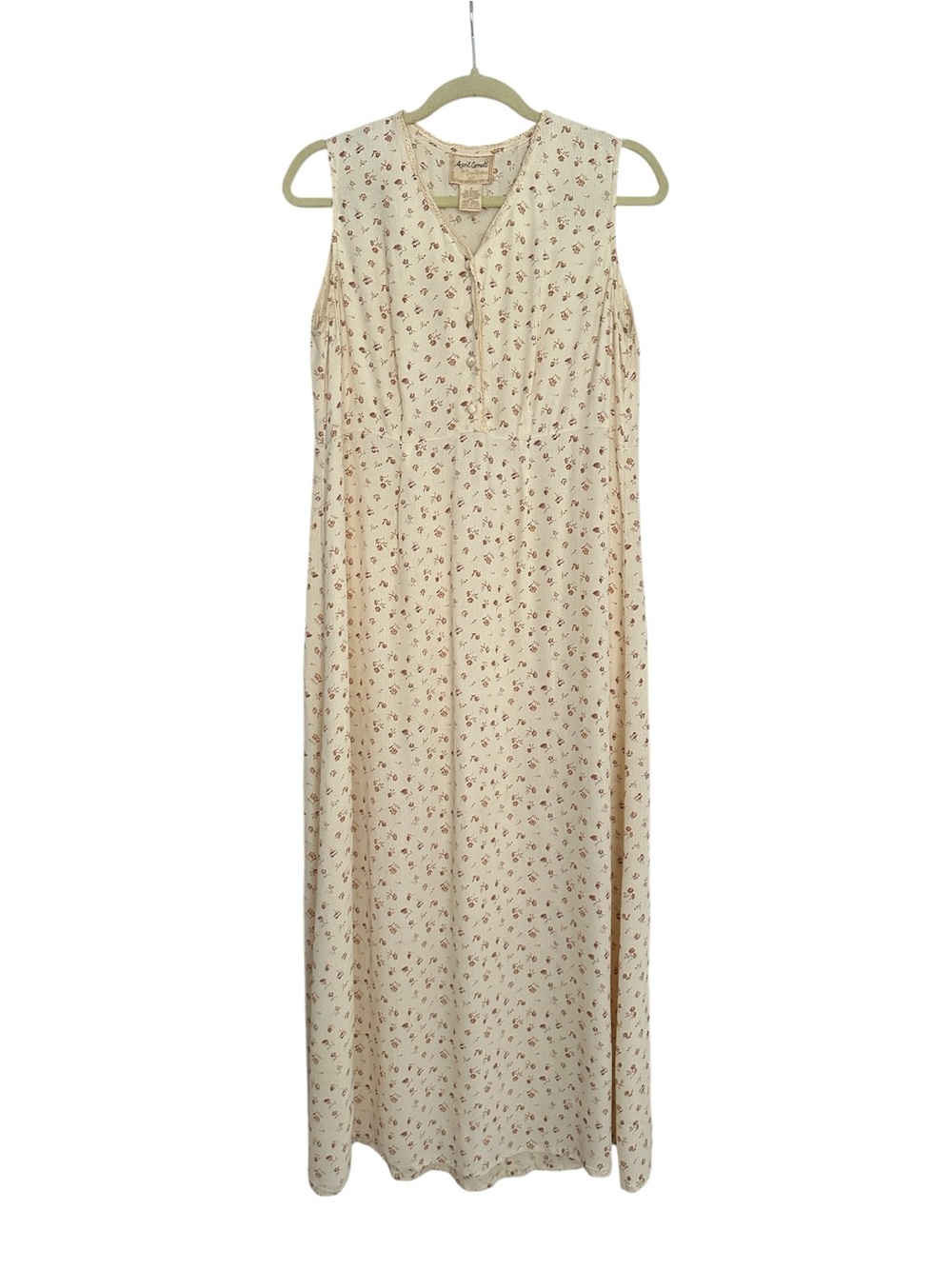 April Cornell Vintage Floral Maxi Dress Cottagecore Prairie Boho Romantic Size S